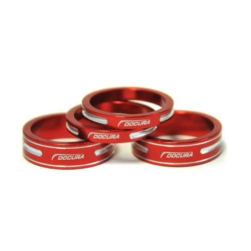 DC-WH-0510 R - Podkładki AHEAD 2x5mm+2x10mm alu czerwone
