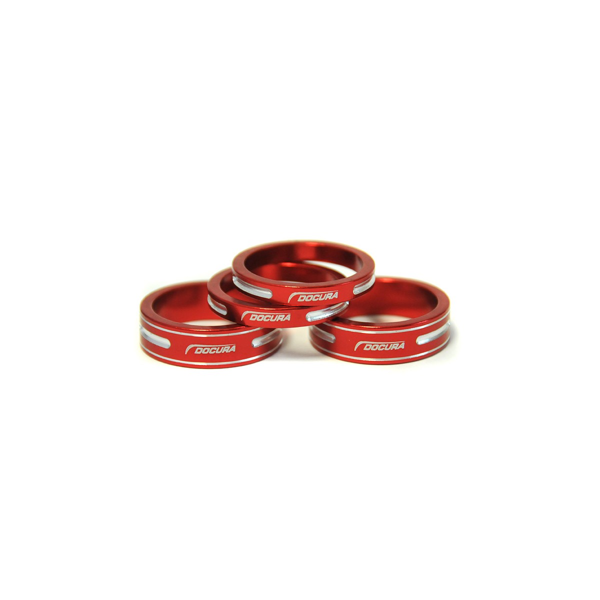 DC-WH-0510 R - Podkładki AHEAD 2x5mm+2x10mm alu czerwone