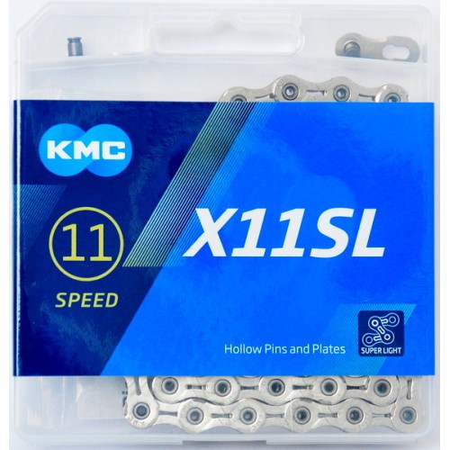 I-KMC-BX11SLN18 - Łańcuch 11rz. KMC X11 SL Sil 118og. BOX