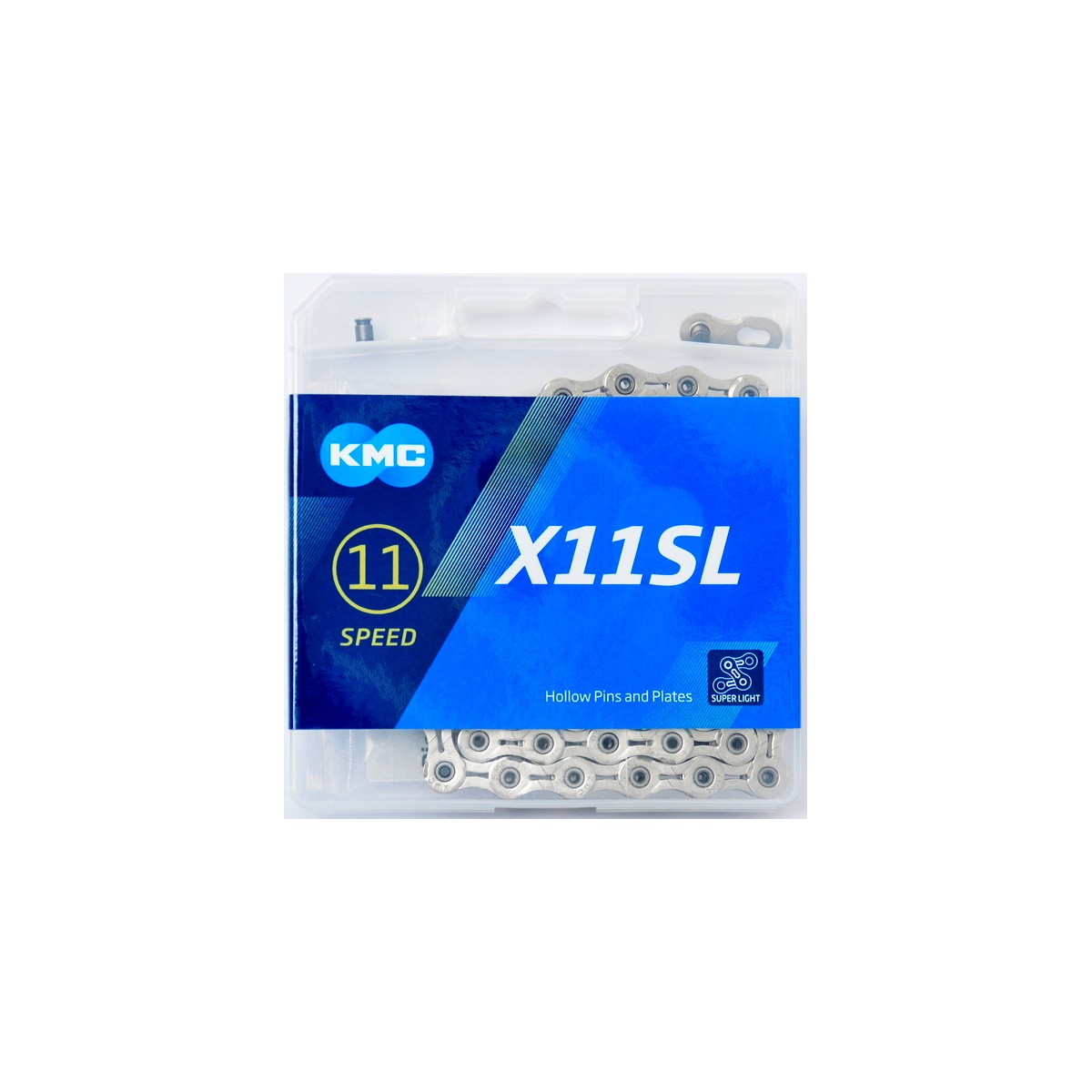 I-KMC-BX11SLN18 - Łańcuch 11rz. KMC X11 SL Sil 118og. BOX