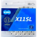 I-KMC-BX11SLN18 - Łańcuch 11rz. KMC X11 SL Sil 118og. BOX