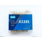 I-KMC-BX11ELT18 - Łańcuch 11rz. KMC X11 EL złoty  118og. BOX