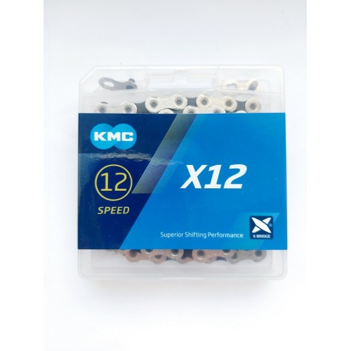 I-KMC-BX12NB126B - Łańcuch 12rz. KMC X12 Sil/BK 126og. BOX