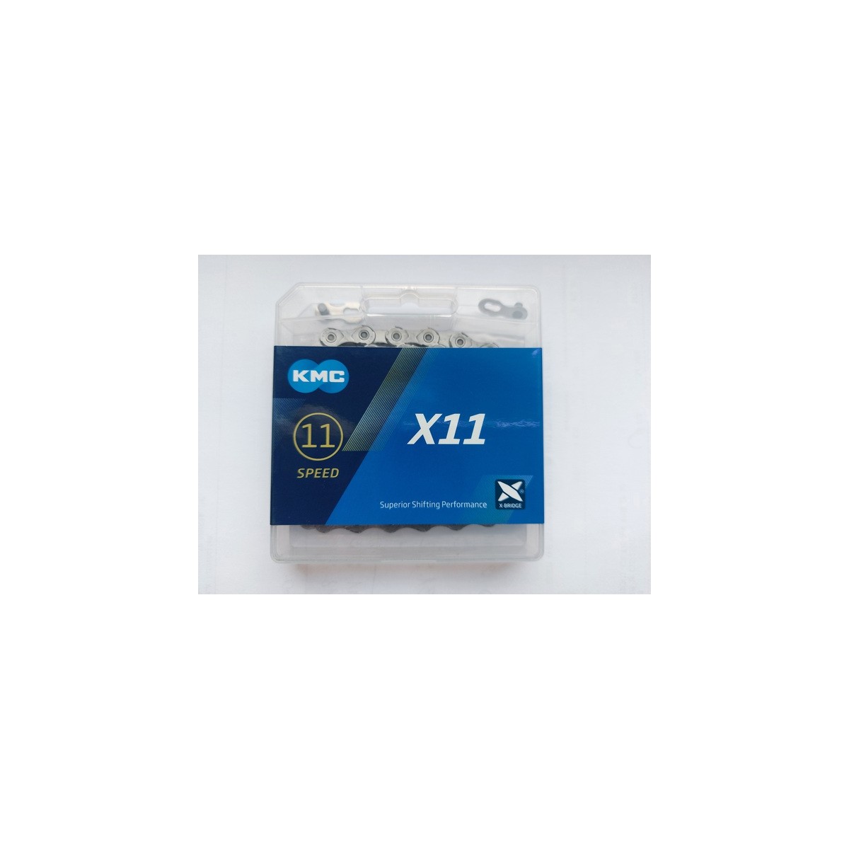 I-KMC-BX11GG118 - Łańcuch 11rz. KMC X11 szary 118og. BOX