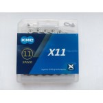 I-KMC-BX11GG118 - Łańcuch 11rz. KMC X11 szary 118og. BOX
