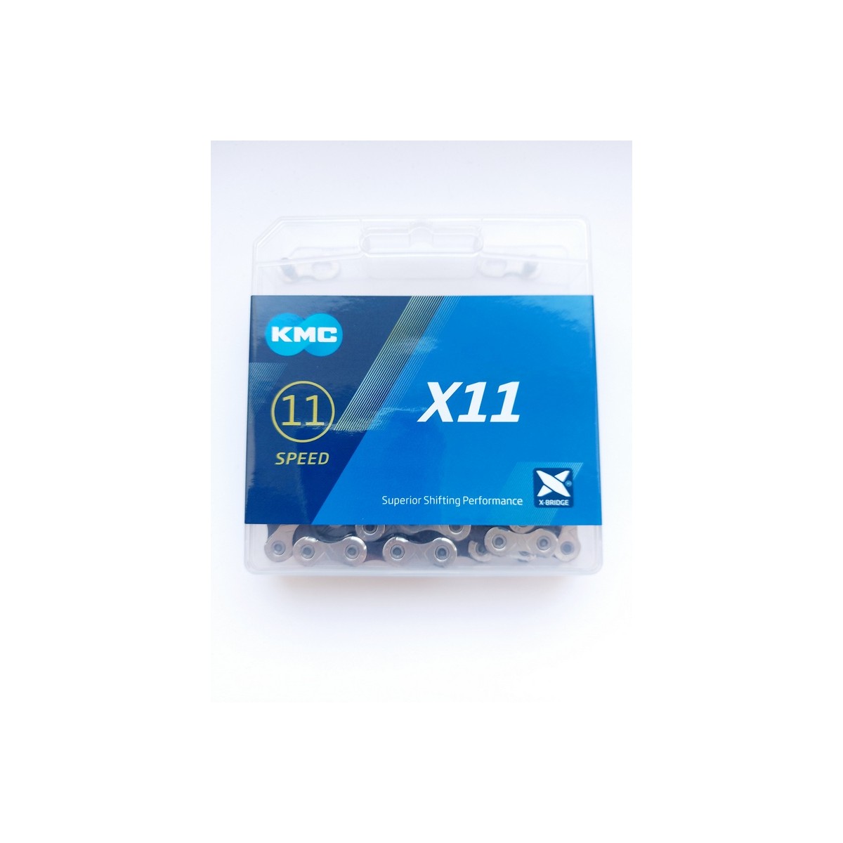 I-KMC-WPX11NB118B - Łańcuch 11rz. KMC X11 srebrno-czarny 118og. BOX