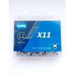 I-KMC-WPX11NB118B - Łańcuch 11rz. KMC X11 srebrno-czarny 118og. BOX