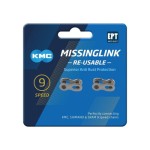 I-KMC-C09EPTR00 - Złączka łańcucha KMC 9rz. EPT srebrna, blister 2 sztuki