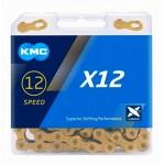 I-KMC-BX12TI126 - Łańcuch 12rz. KMC X12 Ti-N Gold 126og. BOX