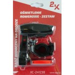 XC-241238 - Zestaw Oświetleniowy XC-241238 USB PRZÓD 1LED 3F + TYŁ COB LED 3F