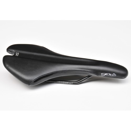 76-1086BL - Siodło Selle Royal SETA unisex, kolor czarny, uchwyt ICS