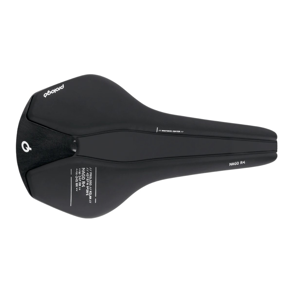 PR-NAR4TN3HB23-AM - Siodło PROLOGO NAGO R4, TIROX (pręty: lekki stop metalu, 7mm) 137x245mm, 194g,  czarne