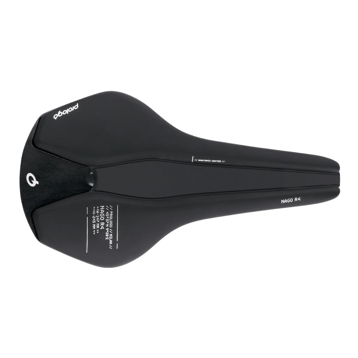 PR-NAR4NA4HB23-AM - Siodło PROLOGO NAGO R4, NACK (pręty: karbon, 7x9,3) 147x 245mm, 159g, czarne