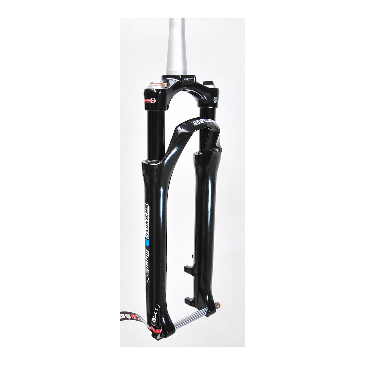SF8-MOB25-700-LOR-C-L-T-Q15 - MOBIE25 LOR 28"skok 63mm TAPERED 25cm sprężyna, blok.na goleni, reg.odbicia, dysk, oś 15x100mm