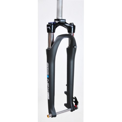 SF9-NEX-E25-N-D-M-Q15 - NEX E25 28"skok 63mm 1-1/8" 25cm AHEAD blokada na goleni, dysk, sprężyna, oś15mm, mat