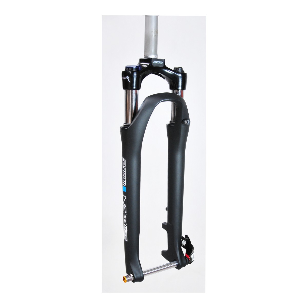 SF9-NEX-E25-N-D-M-Q15 - NEX E25 28"skok 63mm 1-1/8" 25cm AHEAD blokada na goleni, dysk, sprężyna, oś15mm, mat