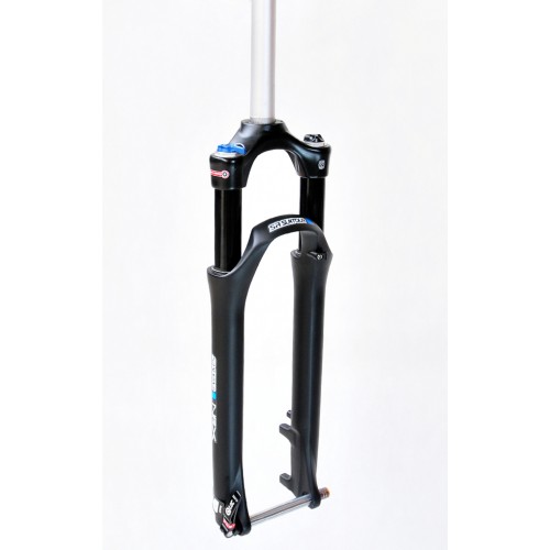 SF18-NRX-E-LOR-M-15QLC - NRX E-LOR 28"skok 75mm, 1-1/8" 25cm AHEAD AIR dysk, blok.na goleni, reg.odbicia, oś 15x100mm, mat