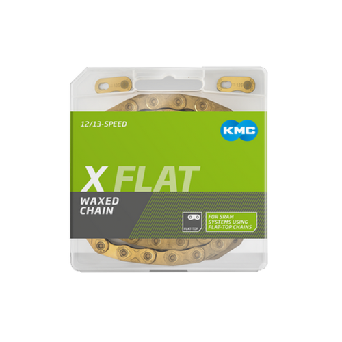 I-KMC-BXFLATTI26W - Łańcuch 12rz. KMC X FLAT złoty 126og. BOX