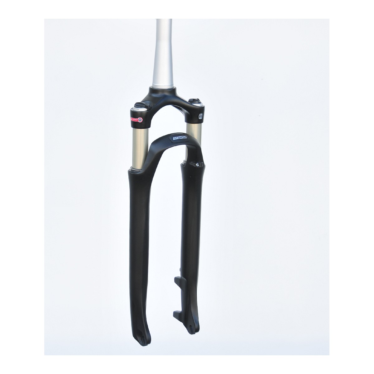 SF24-NCX-DLO-E-A-M-T - Amortyzator NCX 28" DLO skok 75mm AHEAD TAPER 25cm, powietrze, blok. na goleni, oś 9mm, dysk, czarny mat