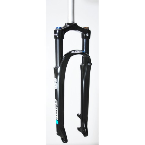 SF22-X1-9-LO-C-L - Amortyzator X1 LO 29" skok 100mm, 1-1/8" AHEAD 25cm, sprężyna, blok. na goleni, oś 9mm, dysk, czarny