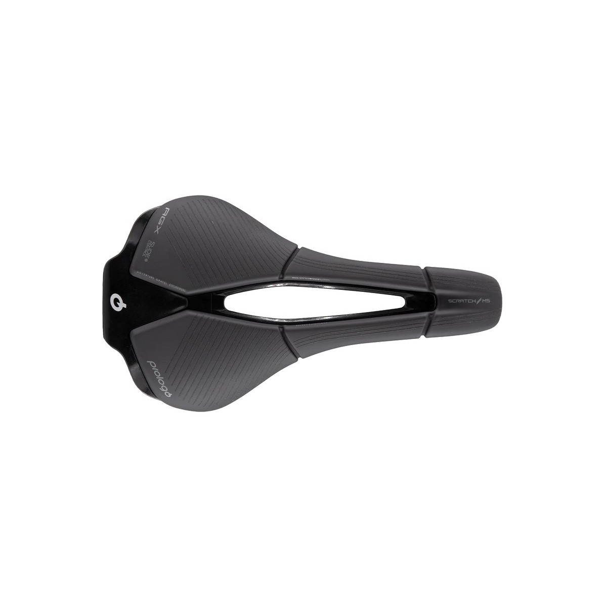 PR-SCPXTN7ABX5-AM - Siodło PROLOGO SCRATCH-M5 PAS AGX"SLIDE CONTROL"TIROX (pręty:lekki stop metalu,7mm)147x250mm,213g,czarne