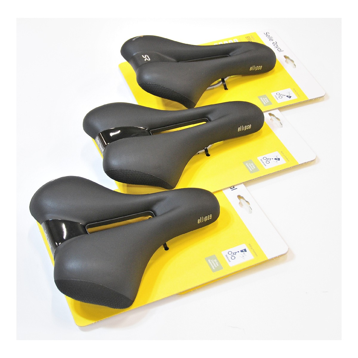 76-81B000 - Zestaw 3 siodeł żelowych ELLIPSE unisex, athletic, moderate, relaxed