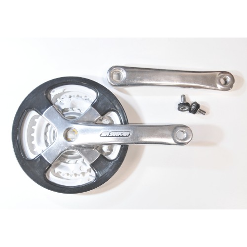 CW3-NEX-T102-L-OS - Mechanizm korbowy NEX 42/34/24 x 175mm,na kwadrat,SREBRNY z czarną osłoną