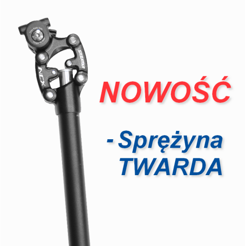 SRSP12-NCX-B272-L35-H - Wspornik siodła SUNTOUR NCX alu.27.2x350mm, sprężyna twarda, czarny