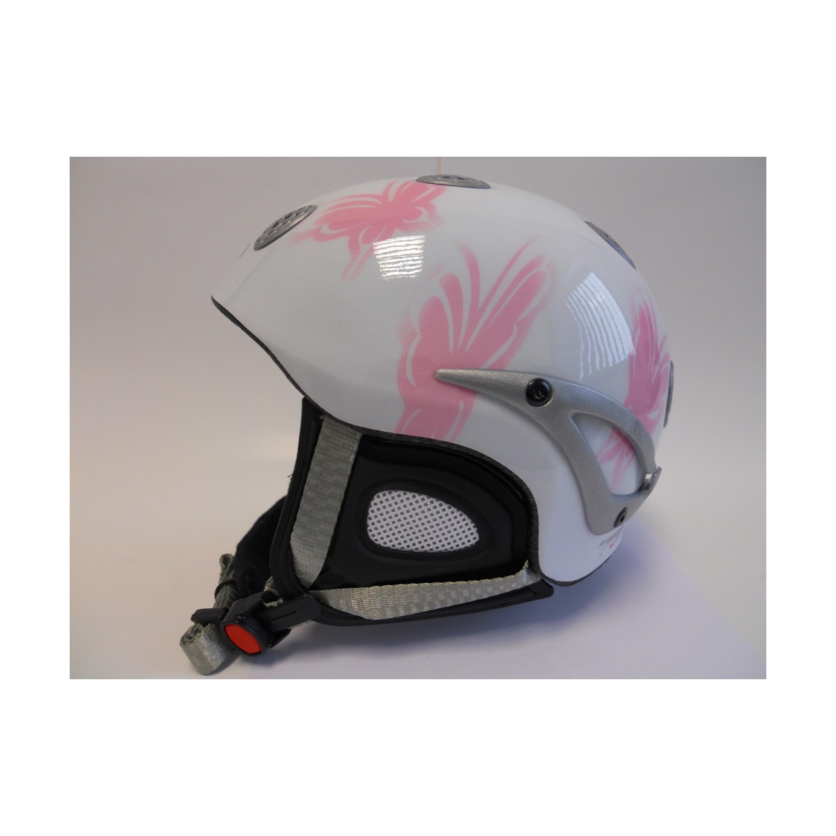 MS-131 - Kask narciarski MINI SNOW biało-różowy