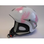 MS-131 - Kask narciarski MINI SNOW biało-różowy
