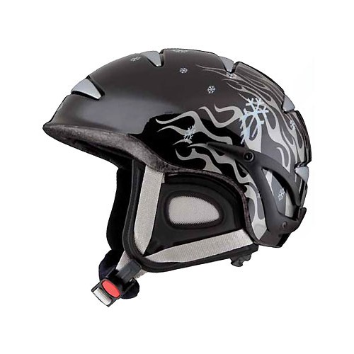 SW-951 - Kask narciarski SKATTO WINTER czarny płomień