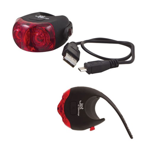 999122 - Lampa Spaninga tył JET 2 diody, na rurę podsiodłową na akumulator