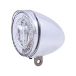 H070309 - Lampa Spaninga przód SWINGO srebrna,dynamo, bez uchwytu