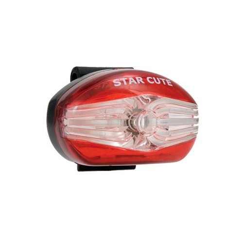 999002 - Lampa Spaninga tył STAR CUT na rurę podsiodłową,z bateriami