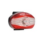 999002 - Lampa Spaninga tył STAR CUT na rurę podsiodłową,z bateriami