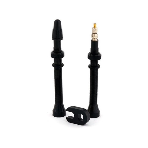 TREZA2D80 - Czarne zawory Trezado do systemów bezdętkowych 60mm -2 sztuki z kluczykiem