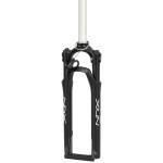 SF3-NRX-DRL-C-M-D - Amortyzator NRX DLR 28" skok 75mm 1 1/8" rura 30cm AHEAD sprężyna blok. na kierownicy oś 9mm dysk czarny mat