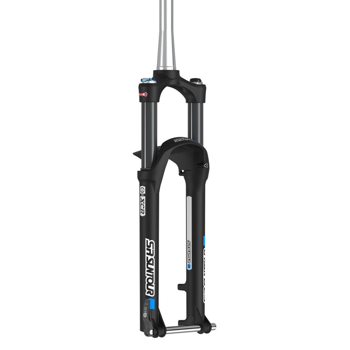 SF8-XCR9+LO-C-0-M-T-Q15 - XCR34 LO BOOST 29" skok 100mm TAPERED 25cm sprężyna, dysk, blok. na goleni, oś 15x110, mat