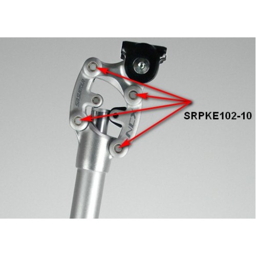 SRPKE102-10 - Komplet części do naprawy wspornika NCX - zestaw 8x tuleje, 4x trzpień, 4 śrubki