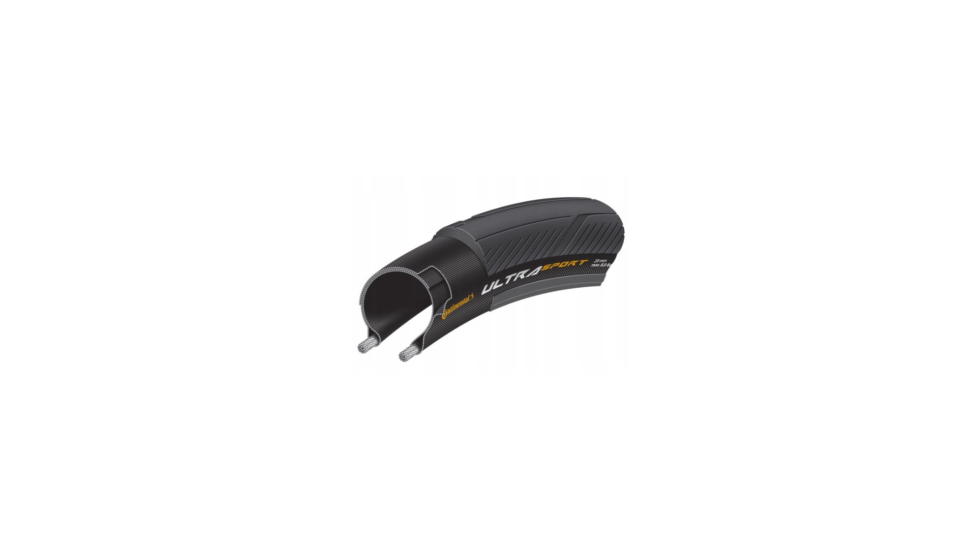 Opona Continental Ultra Sport PF 700x25C czarna zwijana - CO0150457