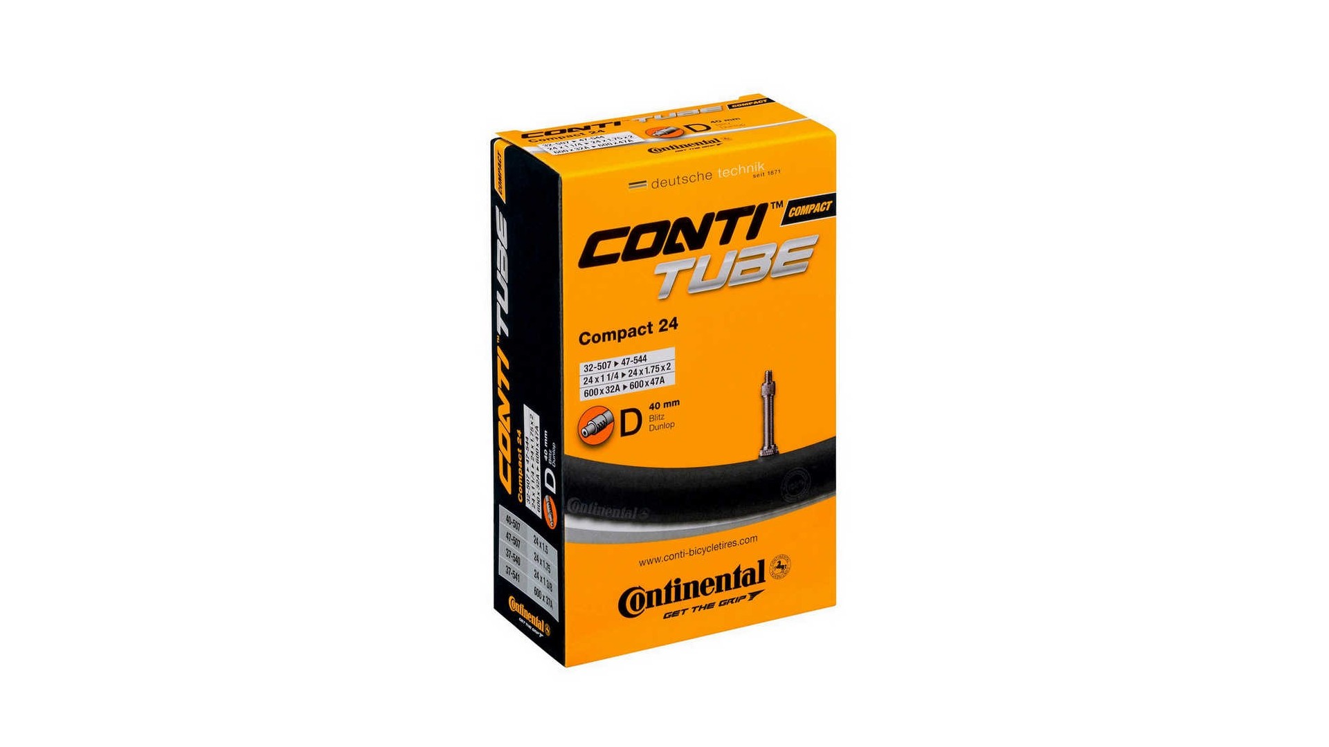 Dętka Continental COMPACT 24 Dunlop 40mm 32-507/47-544 - CO0181311